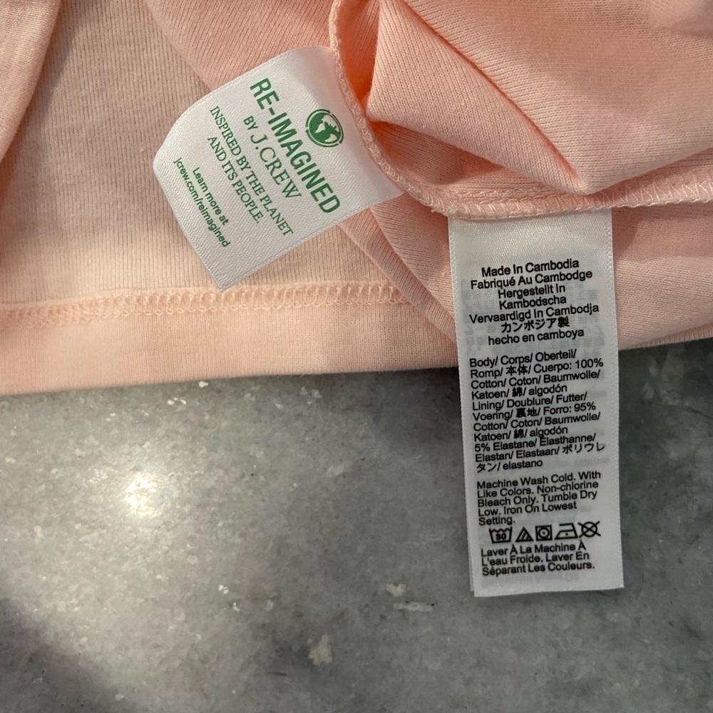 NWOT J. Crew Perfect Fit Size XXL Pink Scoop Neck Cotton Tank Top Stretch Lined - Picture 10 of 11